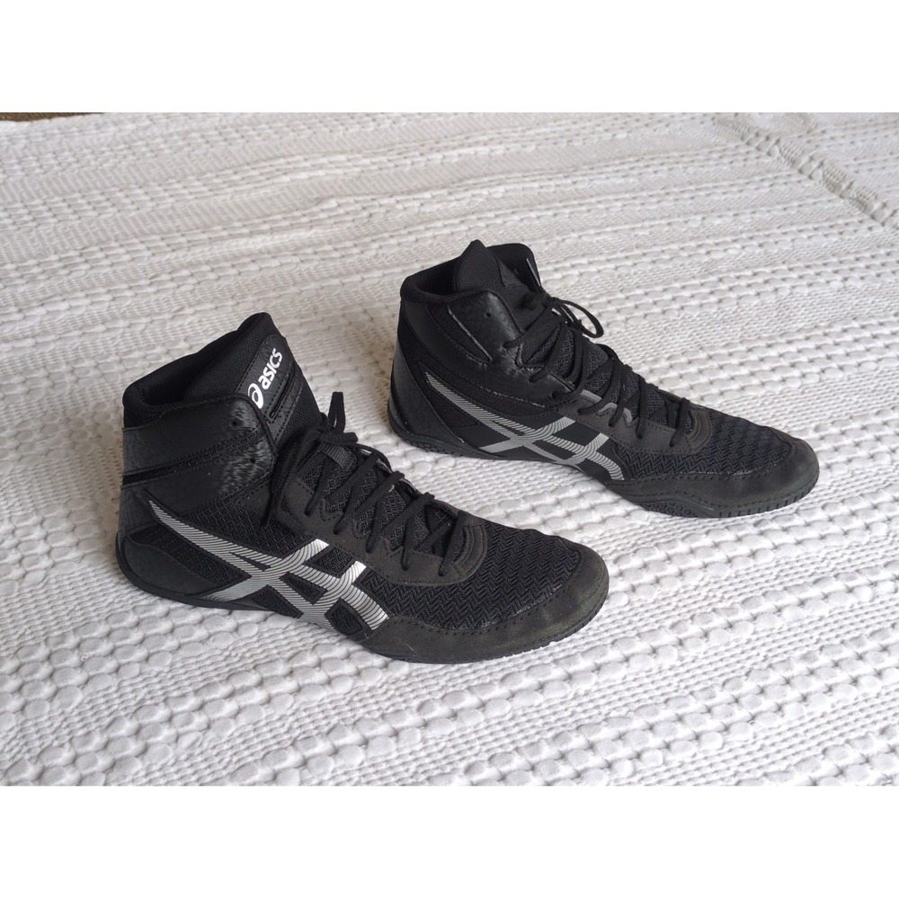 ASICS Matcontrol 3 Wrestling Shoes Black Pure Silver Size 13